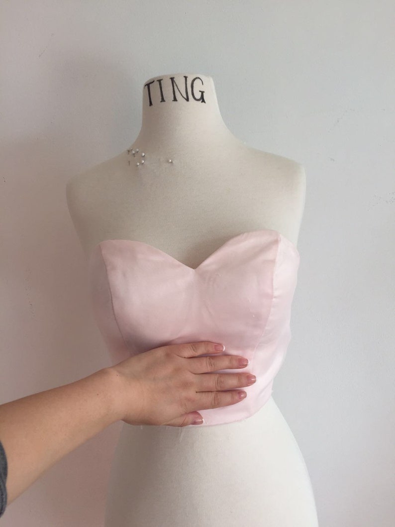 06blush Bridal Wedding Top Adjustable Corset Back Ready To Etsy