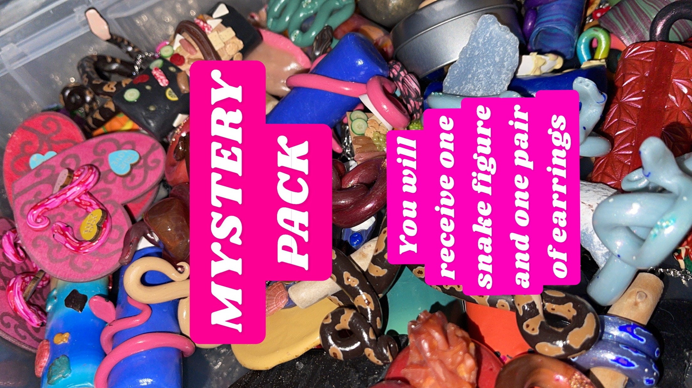 Mystery Pack- One Snake Figure and a Pair of Earrings