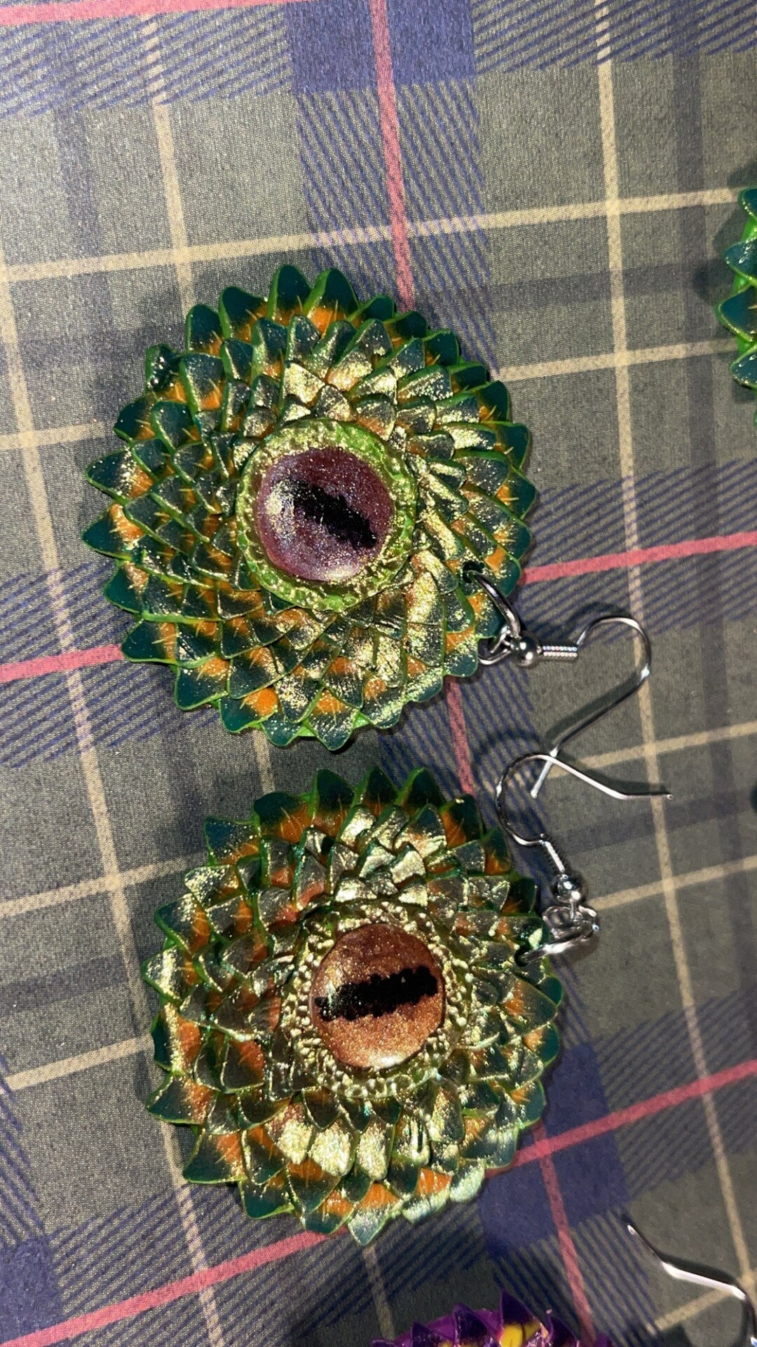 Dragon Scale Eye Earrings/ Dragon Scale Art Etsy