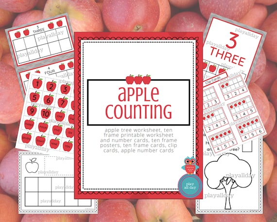 DIGITAL DOWNLOAD: Apple Counting Packet / Apple Printables