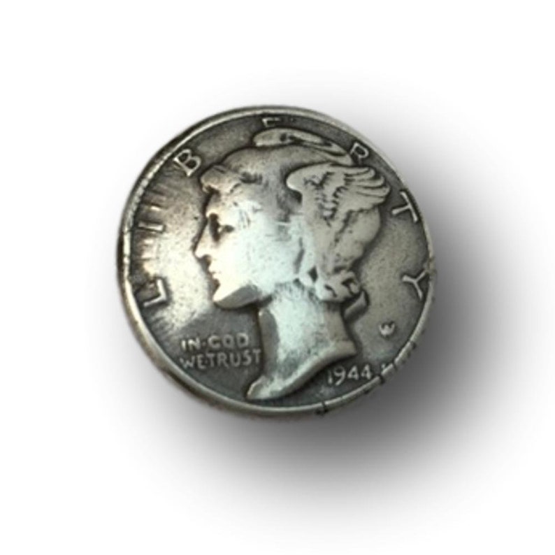 Mercury Dime Screw Back Concho 58