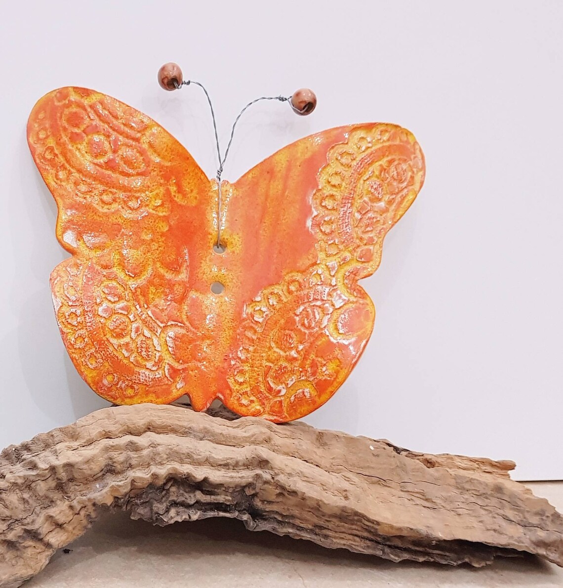Butterfly ceramic wall art Outdoor wall art decoration Etsy
