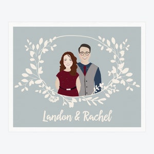 Familienportrait, Familienportrait Illustration, Portrait Illustration, Familienportrait, Familienportrait