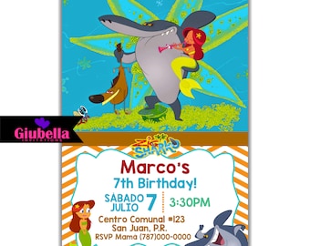Zig and Shark Digital Invitation