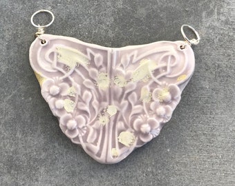 Organic Plant Garden Ceramic Pendant