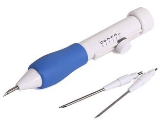 Embroidery Punch Needle Tool Set with 3 Needle Sizes - Hand Sewing Russian Embroidery Tapestry Rug Crochet Punch Hand Sewing Stitching -