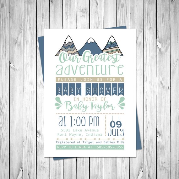 baby shower invitations adventure