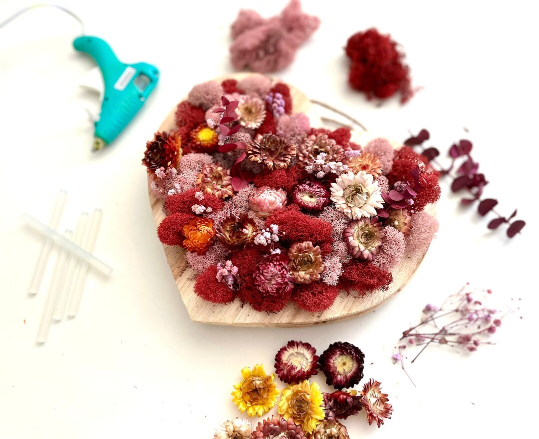 Heart Love DIY Kit, Moss Art Frame, DIY Home Decor, Heart Wood Frame