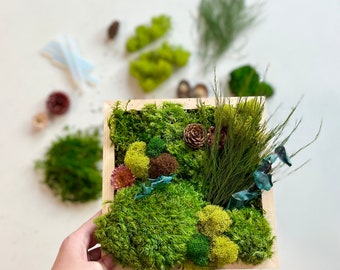 DIY Moss Art Kit, Unique Gift Box, Corporate Gift, Team Building, Make Your Own Moss Art, Preserved Moss Art, Kits For Adults, Birthday Gift