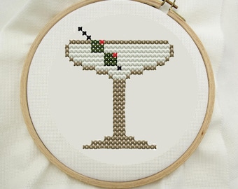 Dirty Martini Cross Stitch Pattern