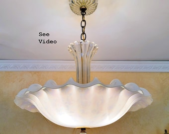 254c Antique Vintage Maritime Nautical Ceiling Light Fixture