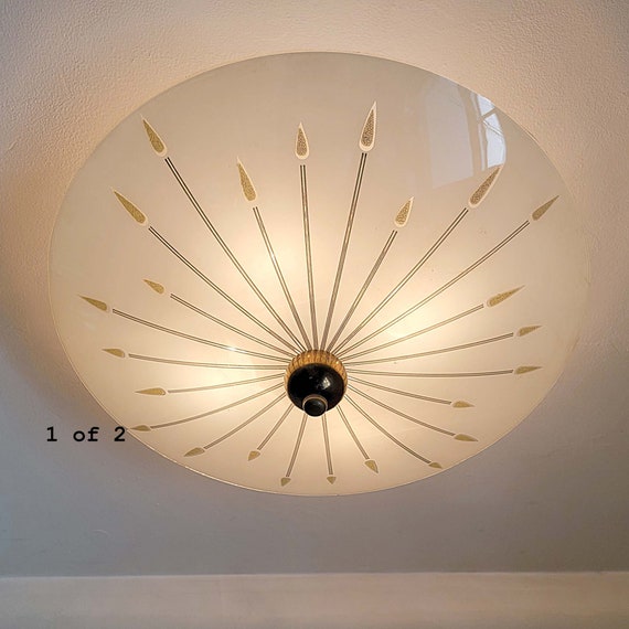 【義明】Harmony X ceiling lamp 404c Vintage 60' 70's Ceiling Light Lamp Glass Shade Fixture