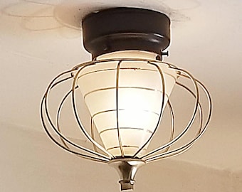 707b 1950's 60's Vintage Ceiling Light Lamp Fixture atomic mid-century modern eames sputnik table chair bedroom hall