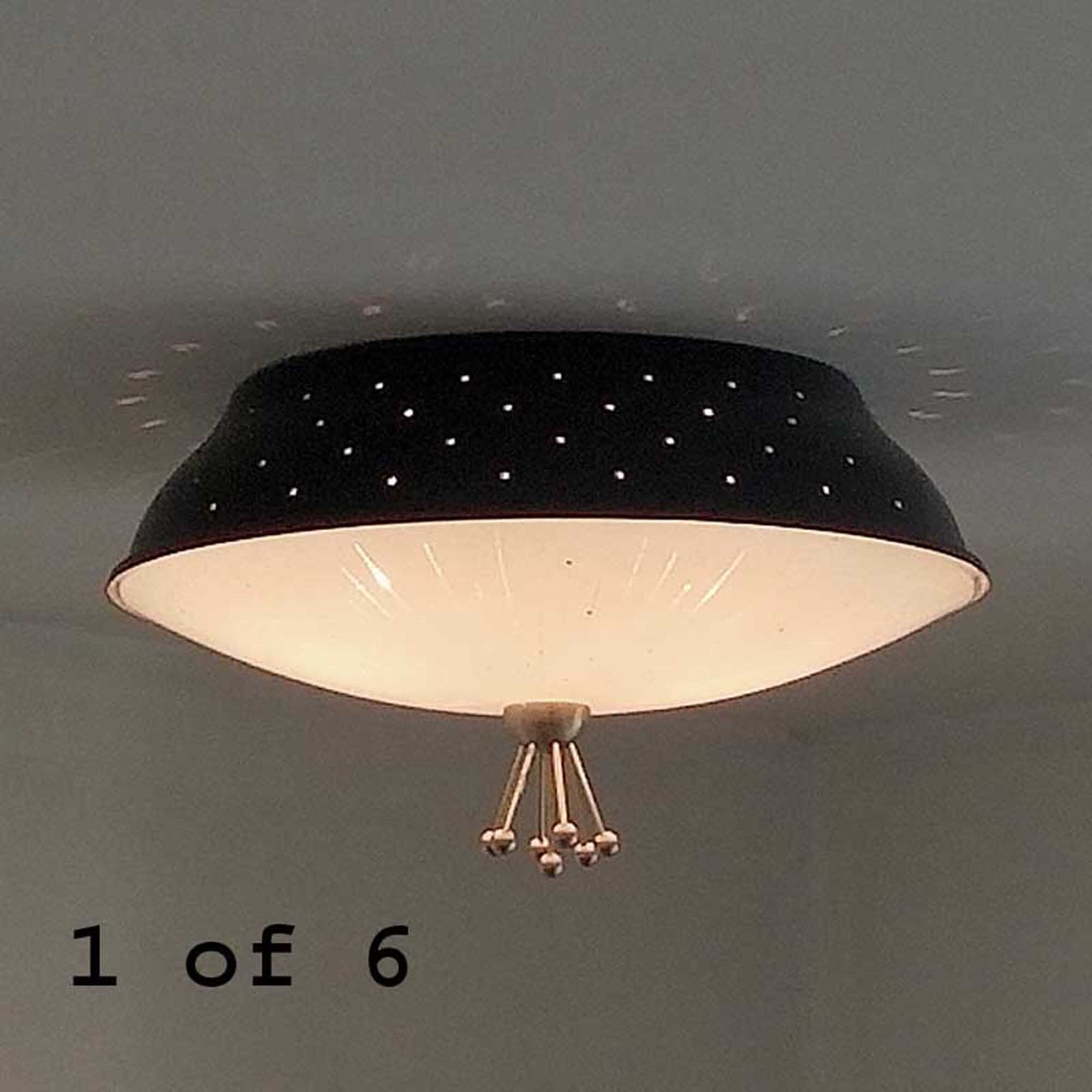 494b Vintage 50 s 60 s Ceiling Light Fixture Mid century Modern