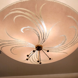 483 Vintage 50&#39;s 60&#39;s  mid-century modern mcm Ceiling Light lamp fixture pair