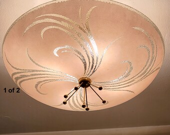 483 Vintage 50&#39;s 60&#39;s  mid-century modern mcm Ceiling Light lamp fixture pair