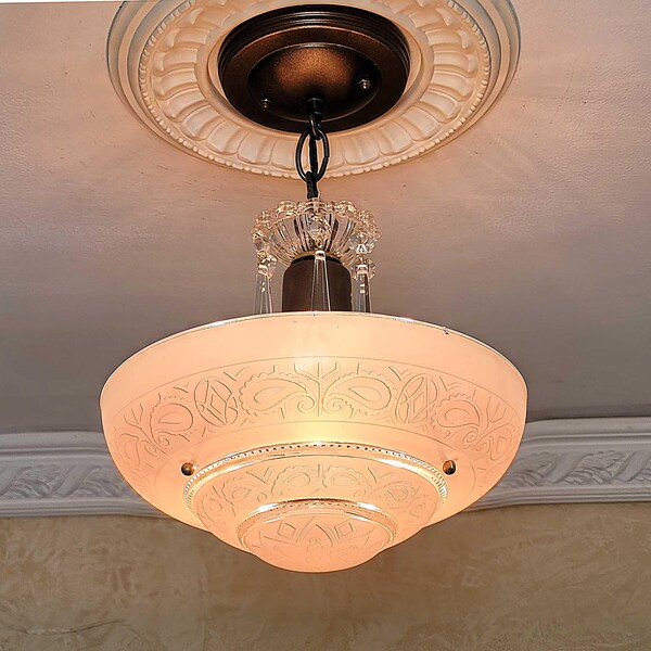 Vintage Ceiling Light - Etsy