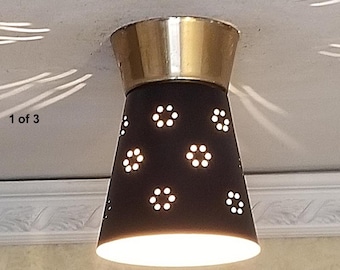 234b 1950's 60s mid-century Vintage Ceiling Light Lamp atomic mcm LIghtolier