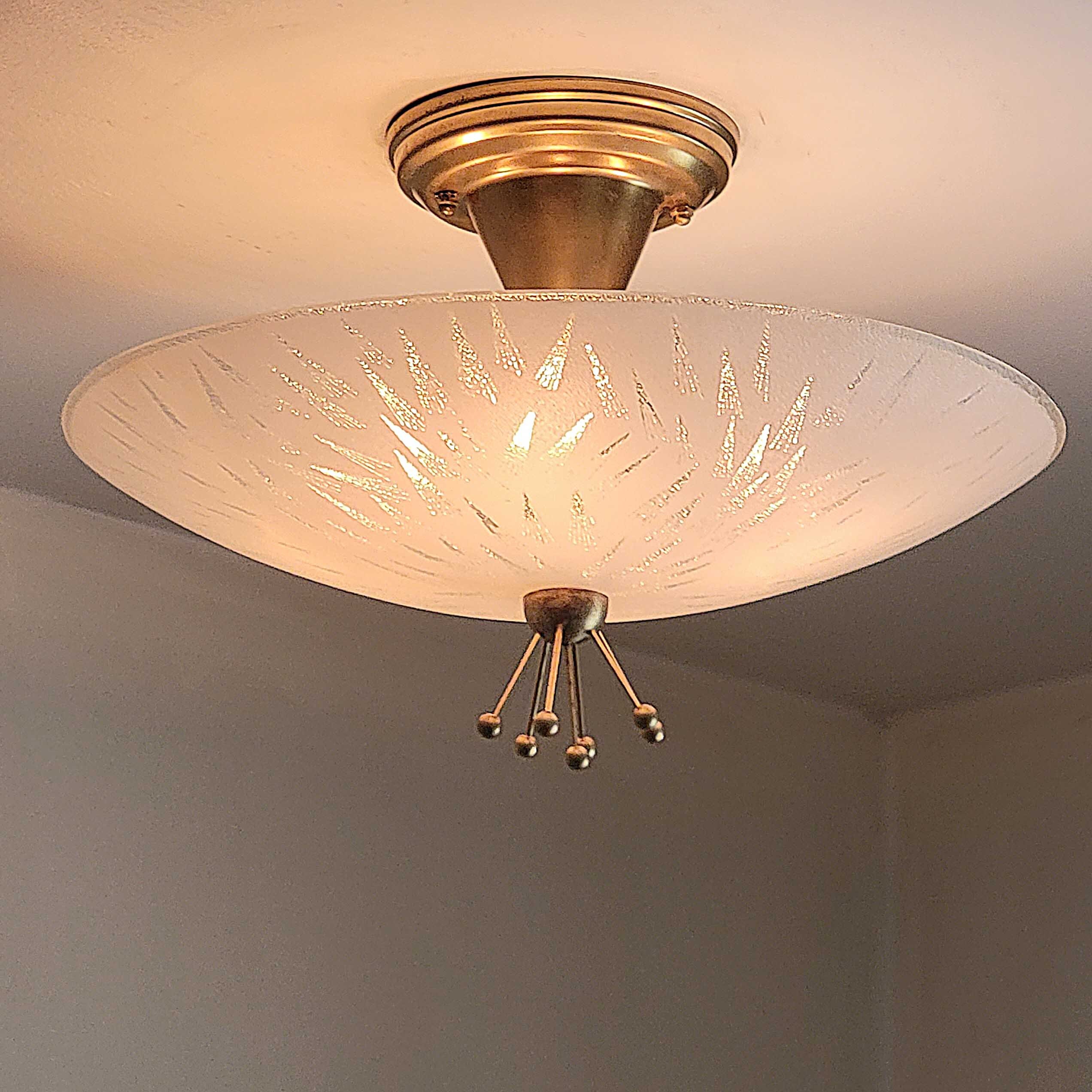 168c Vintage Lg 15 Ceiling Light Lamp Glass Fixture Atomic Mid-century Eames Sputnik Mcm 1960's - Etsy 168c Vintage Lg 15 Ceiling Light Lamp Glass Fixture Atomic Mid-century Eames Sputnik Mcm 1960's - Etsy