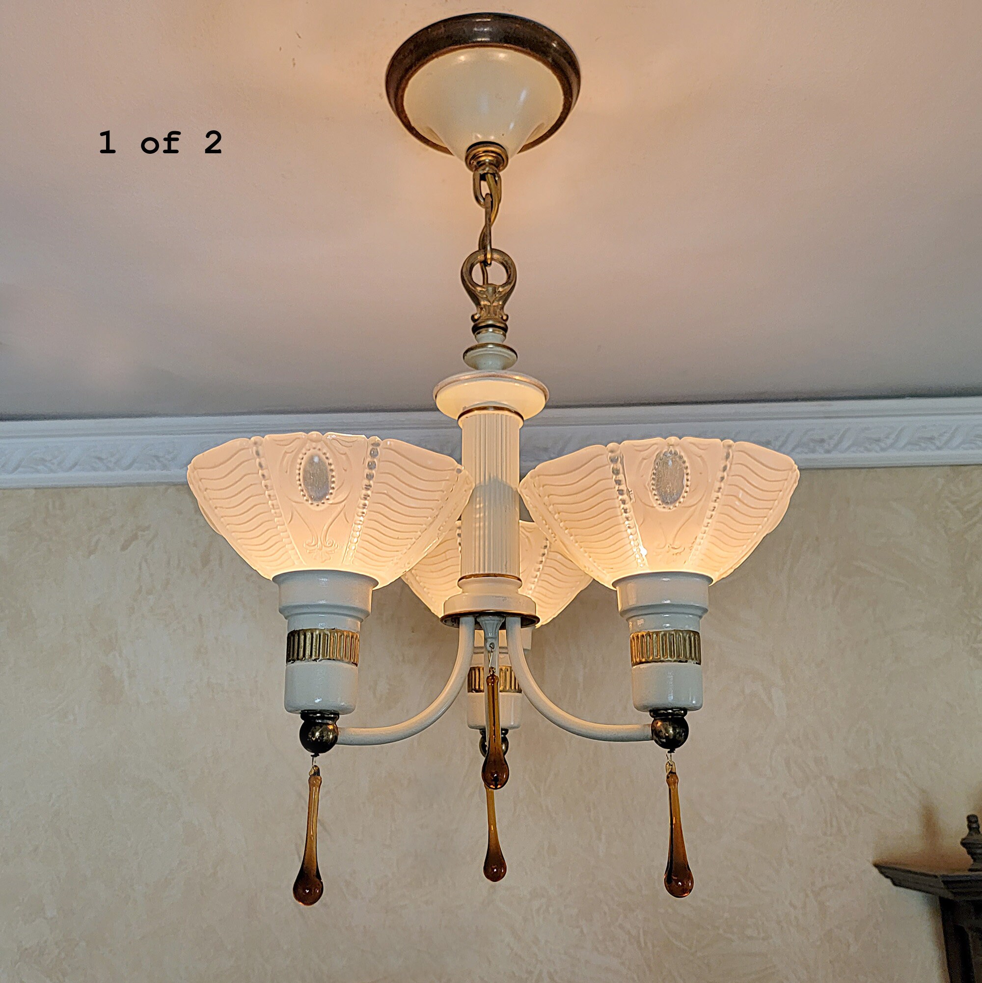 319c Antique Ceiling Light Fixture Chandelier Lamp Slip 319c Antique Ceiling Light Fixture Chandelier Lamp Slip
