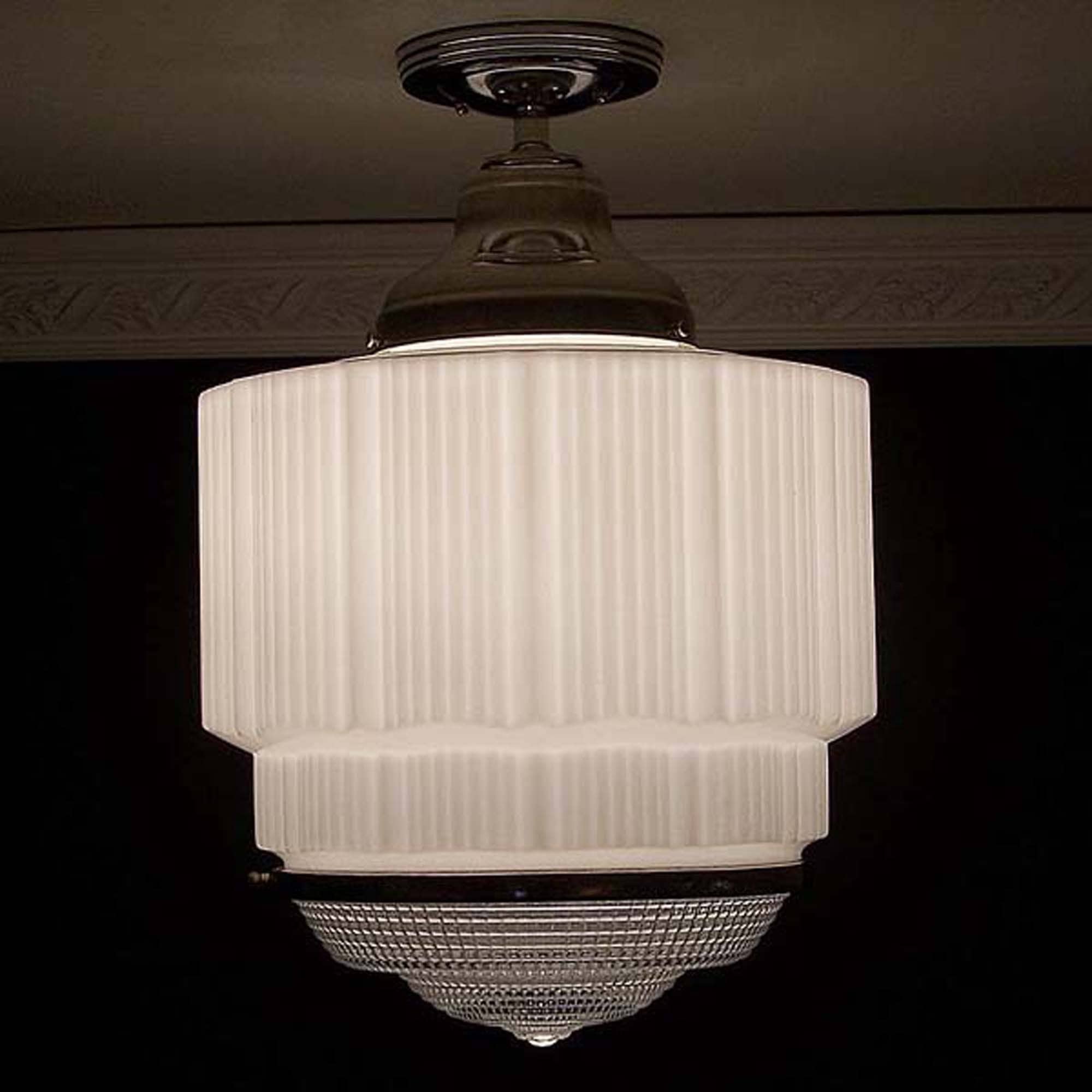 272 Antique/vtg 1930's 40's Art Deco Ceiling Light Lamp 272 Antique/vtg 1930's 40's Art Deco Ceiling Light Lamp
