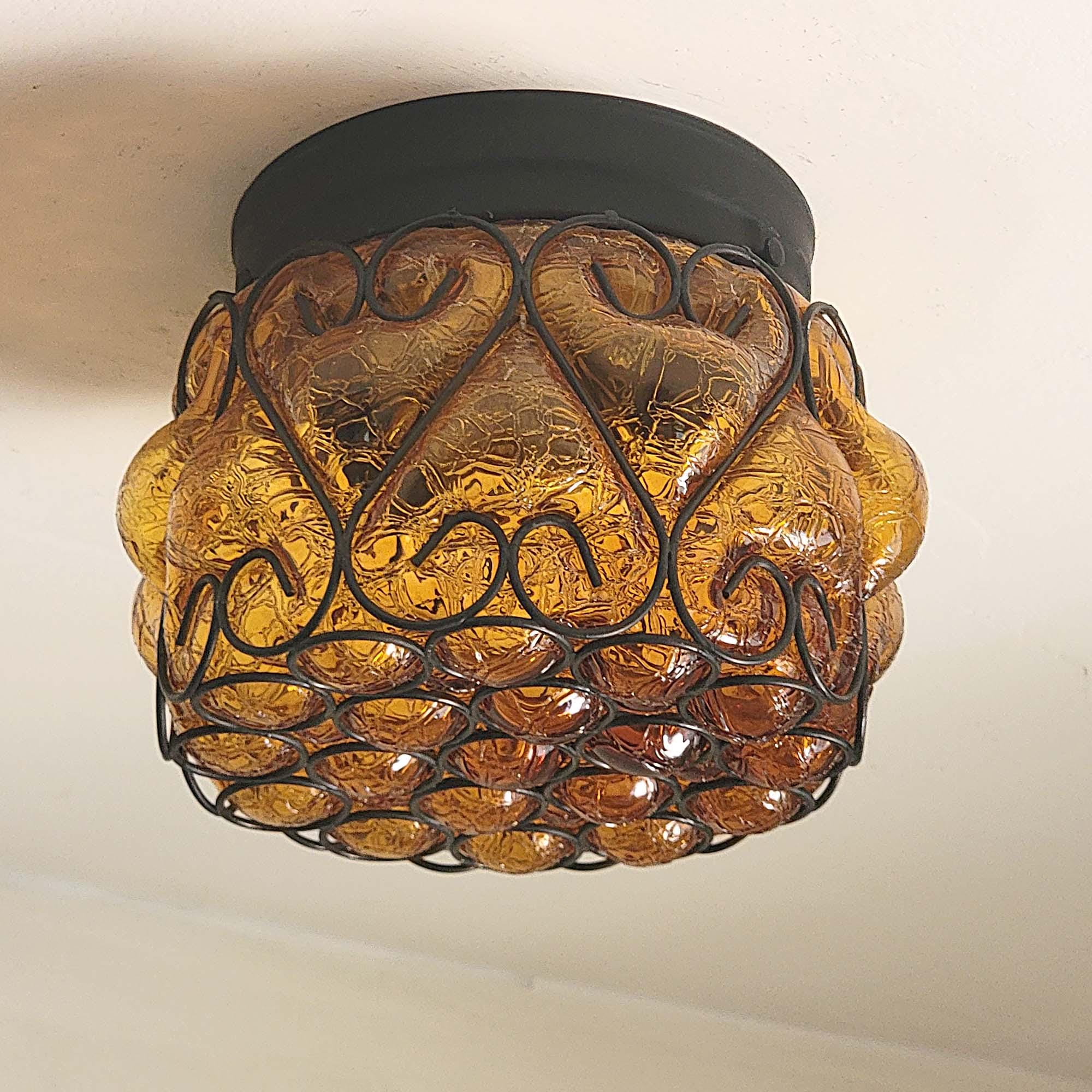 Vintage Copper Lamp, Handmade Copper Table Lamp, Bohemian