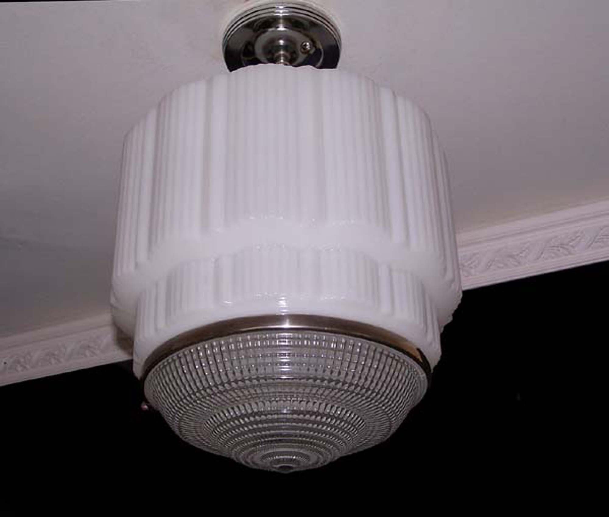 272 Antique/vtg 1930's 40's Art Deco Ceiling Light Lamp 272 Antique/vtg 1930's 40's Art Deco Ceiling Light Lamp