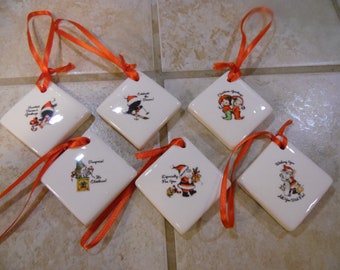 Set of 8 Ceramic ornaments main image 1