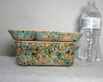 Ceramic Rectangle Violet Pot