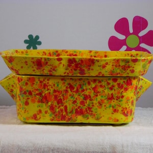 Ceramic Rectangle Violet Pot
