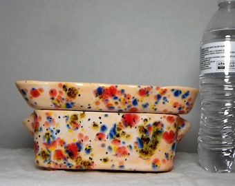 Ceramic Rectangle Violet Pot