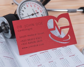 Doctor business card template (svg, dxf, ai, eps, png ) cutting file, digital download