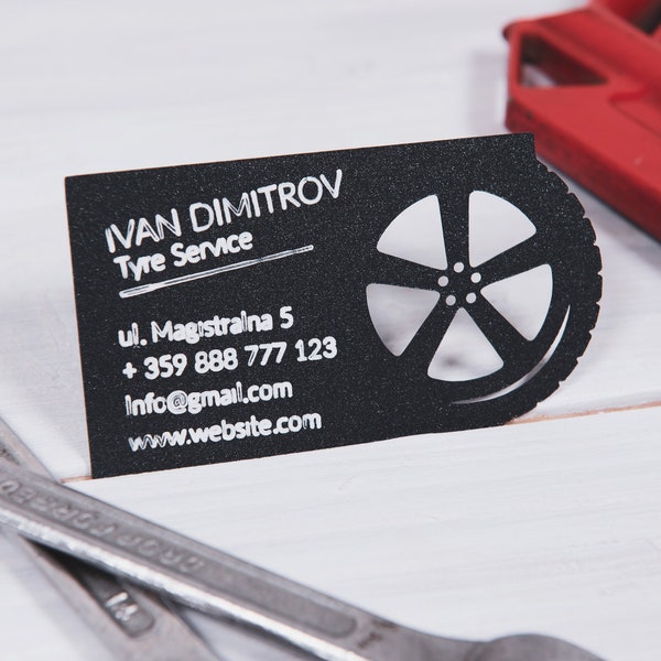 Tyre service business card template (svg, dxf, ai, eps, png ) cutting file, digital download