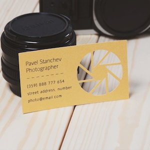 Photographer business card template (svg, dxf, ai, eps, png ) cutting file, digital download