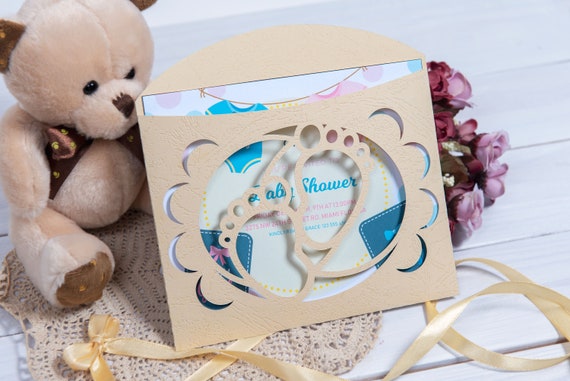 Download Baby Shower Invitation A New Family Member Is Born Svg Dxf Etsy