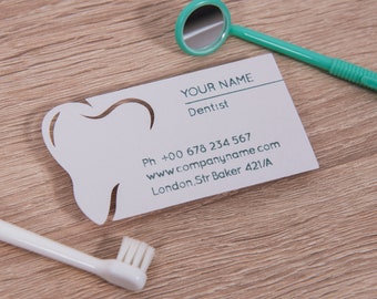Dentist business card template (svg, dxf, ai, eps, png ) cutting file, digital download