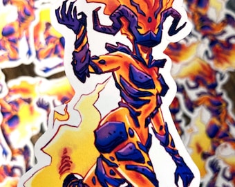 Flame Atronach Skyrim Sticker Matte The Elder Scrolls V Fanart Decal