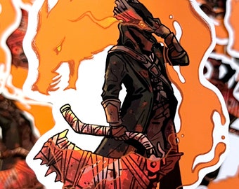 Bloodborne Hunter Sticker | Matte Waterproof Decal | Dark Souls Video Game Decal