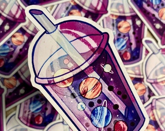 Galaxy Boba Bubble Tea Magnet