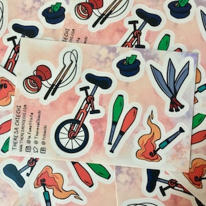 Street Performer Props Sticker Sheet