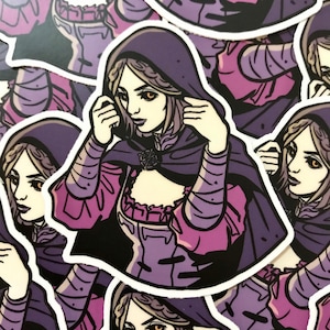 Serana Volkihar Skyrim Fanart Vampire Matte Vinyl Waterproof Weatherproof Sticker
