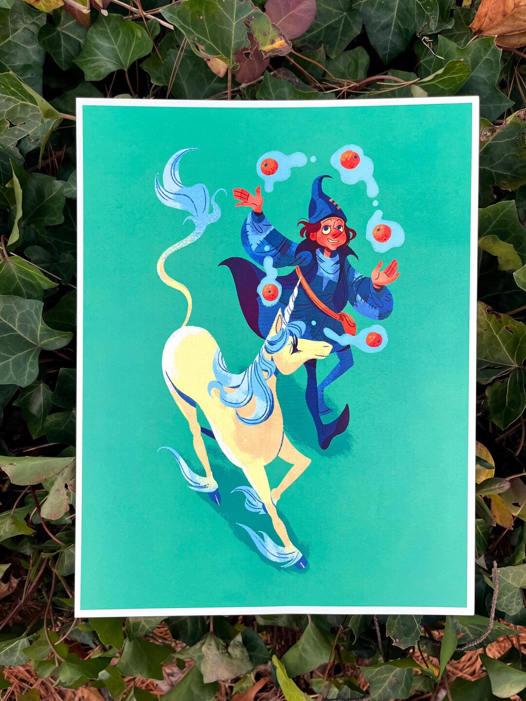 the-last-unicorn-art-print-lady-amalthea-and-shmendrick-rankin-bass