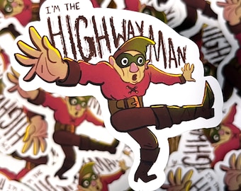 The Highway Man Over The Garden Wall OTGW Fanart Sticker | Matte Vinyl Contour-Cut Waterproof Weatherproof Decal