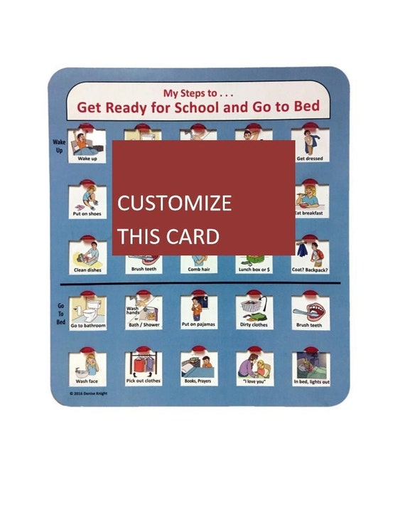 Kids My Steps To Get Ready For School Bed Routine Card Etsy Kids My Steps To Get Ready For School Bed Routine Card Etsy