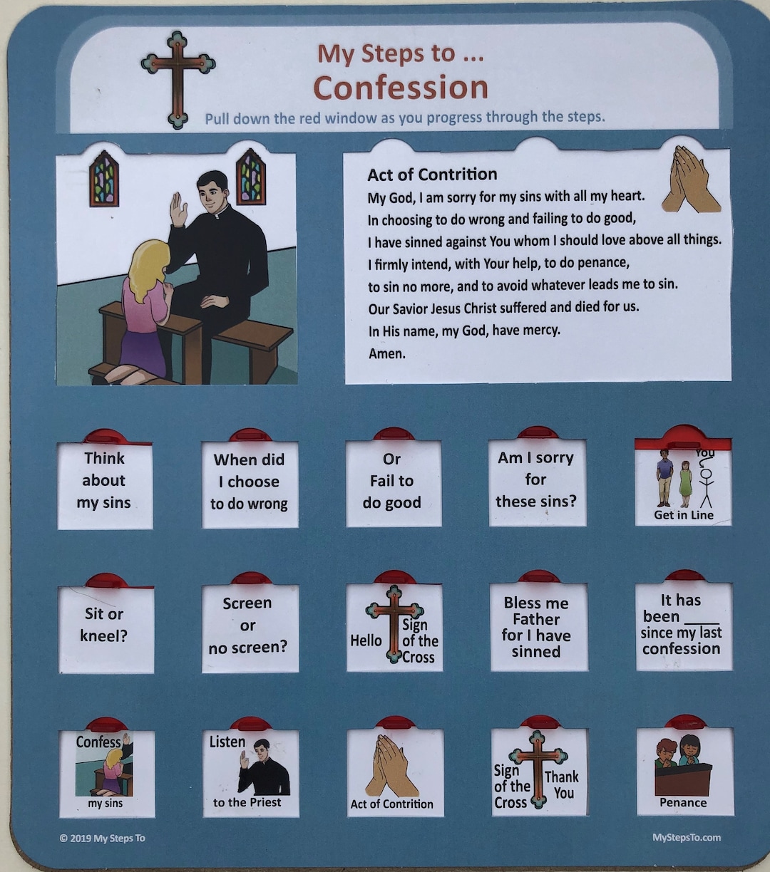 My Steps to Confession With Examination of Conscience and Act Etsy