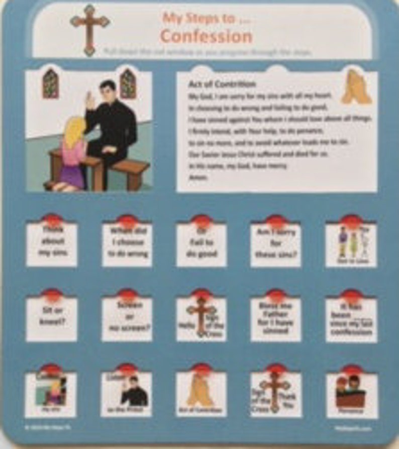 Pack of 3: Mass Guide, Rosary, and Confession, mass bag, mass set, kids quiet bag at church, kids guide to mass, prayer, confession, toddler image 8