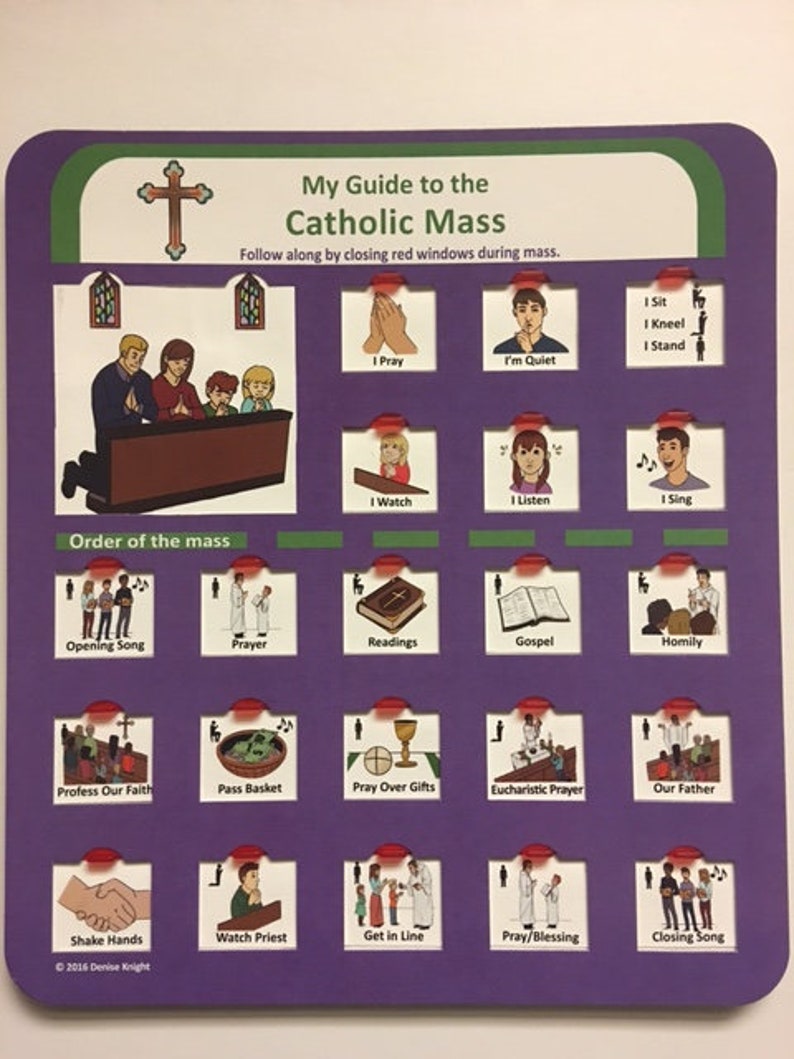 Pack of 3: Mass Guide, Rosary, and Confession, mass bag, mass set, kids quiet bag at church, kids guide to mass, prayer, confession, toddler image 3