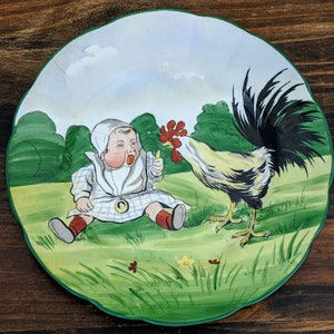 Antique Charles Ahrenfeldt & Sons Saxe Austria Porcelain Plate Hand Painted