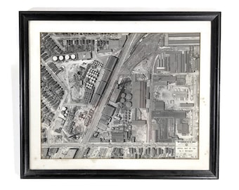 1959 Aerial Photograph of Standard Oil Refinery No. 2 Cleveland, Ohio