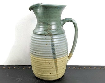 Vintage Stoneware Studio Pottery Vase / Pitcher Signed